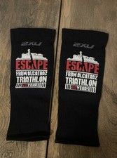 2XU Unisex Performance Run Compression Calf Sleeves Escape Alcatraz Black XS