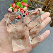 3PCS Clear Glass Display Stand Base Holder For Crystal Ball Sphere Globe Stone