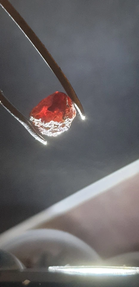 Zafiro rojo 3,5 quilates natural áspero sin cortar Rubyvale Australia Foto 2 de 4
