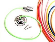 Chrome Ceiling light pendant B22 light Pendant Set with choice coloured flex