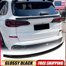 For 2019-2024 BMW G05 X5 Rear Trunk Lip Spoiler Middle Wing Body Kit Gloss Black