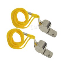 Metal Referee's Sports Whistle Football Survival Whistle 2X