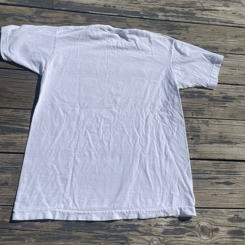 Vintage 90s Easter Bunny T shirt Large Eggs Flowers Single Stitch Tee Medium - Picture 6 of 9