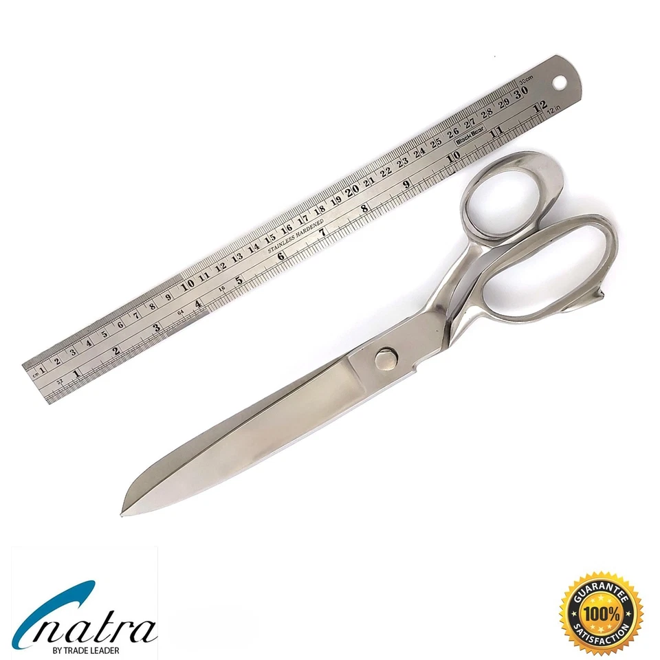 Tijeras de Sastre 12'' Tijeras Tela Coser Textil Ropa Casa Tijeras 30CM - Imagen 2 de 4