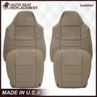 For 2002 Ford F250 F350 Lariat Perforated Leather Replacement seat cover In Tan