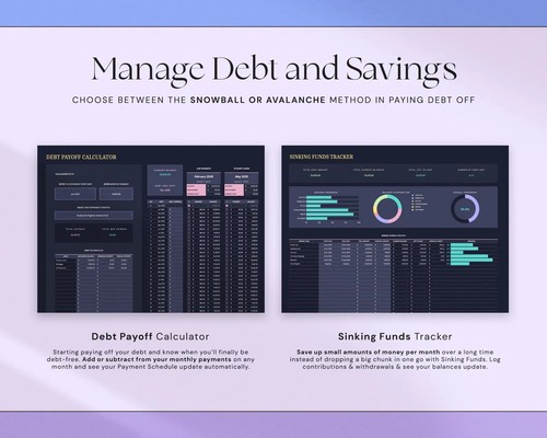 Annual and Monthly Budget Model | Google Sheets & Excel | Dark Mode per Famiglia - Picture 5 of 10