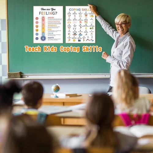 9 Poster Angolari Calmanti Aula, Calma Angolo Sentimenti Tabella per Bambini,... - Foto 5 di 7