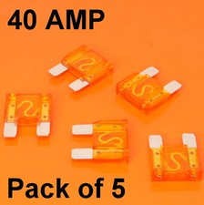 High Quality 5 x 40 Amp Maxi Blade Fuse Fuses Orange 40A Car Van Bike Large Fuse
