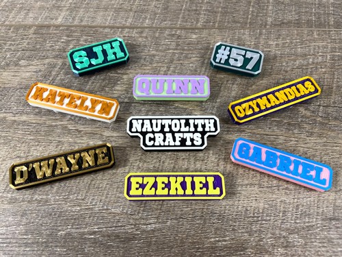 Custom Name Charm for Foam Clogs Shoes - Personalized Sport Text and Numbers - Picture 3 of 10