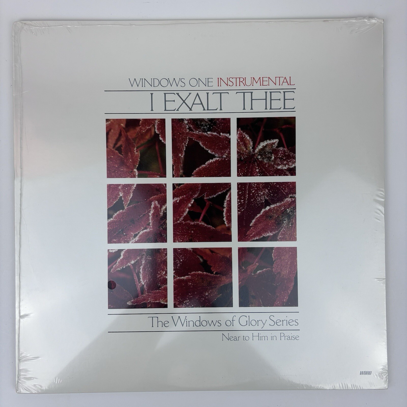 H2-10 WINDOWS ONE I Exalt Thee ... Christian / GOSPEL ... Instrumental - RECORD