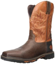 Justin Original Work Men's Rustic Barnwood Hybred-M Workboot, Orange, 13 D US