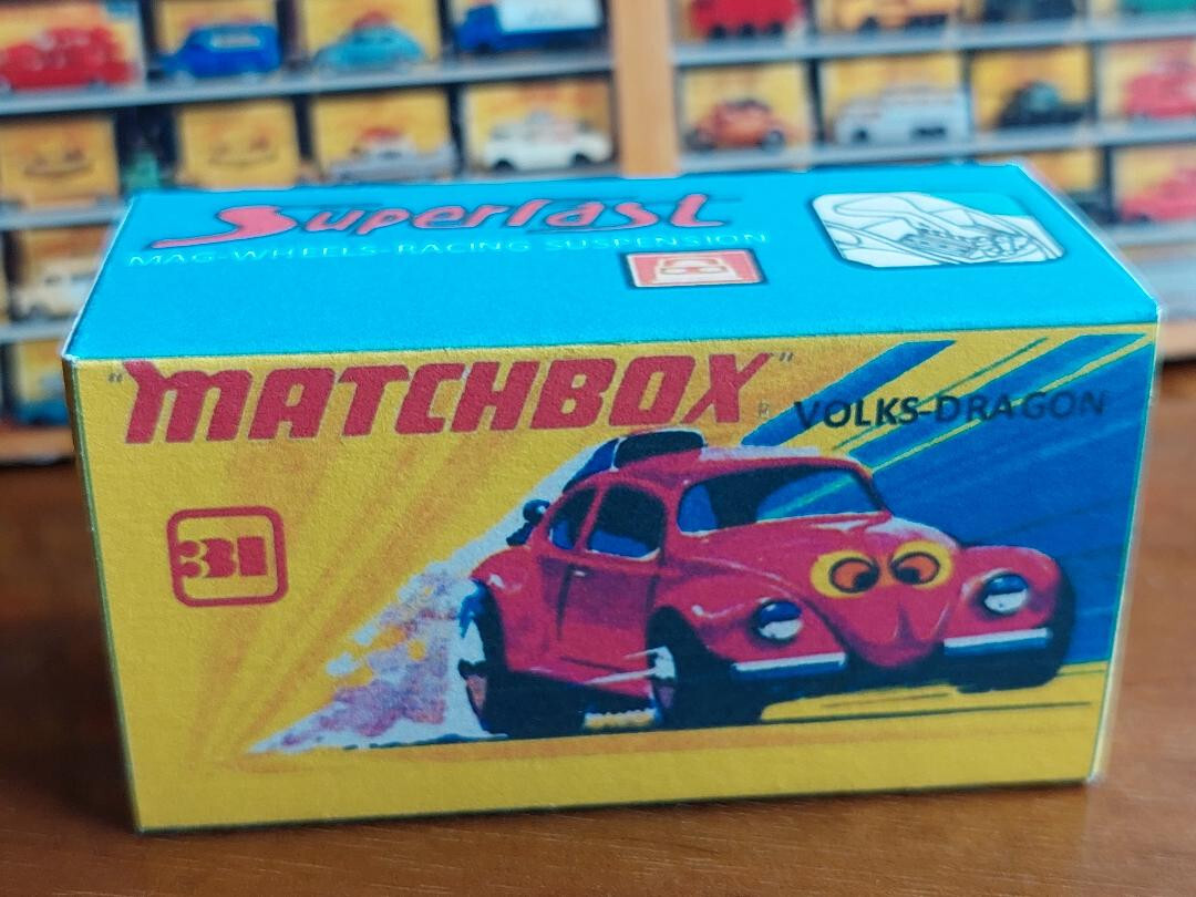  Matchbox Nr. 31 Volkswagen Käfer Dragon Matt 280g DruckVerarbeitung Gut