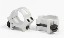 Silver Chrome 1 inch Low Height Rifle Scope Rings for weaver Picatinny Rail
