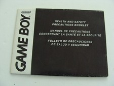 HTF Nintendo Game Boy Health and Safety Precautions Booklet Instruction Manual