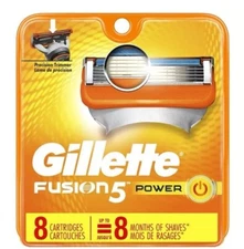 BRAND NEW GILLETTE FUSION 5 REFILL RAZOR BLADES, 8 Cartridges FACTORY SEALED