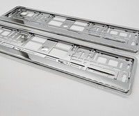2 StüCk Kennzeichenhalter Chrome - Kennzeichenhalterung Kfz Halter