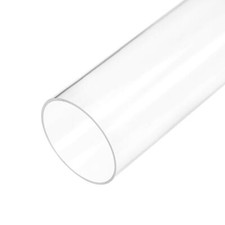 Clear Rigid Acrylic Pipe 36mm ID x 40mm 1 9/16" OD x 305mm 12" Round Tube
