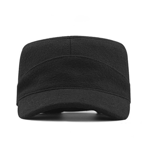 Woolen Hat Men's Winter Flat Top Hat Big Head  Deepen Warm Baseball Cap Large - Foto 8 di 18