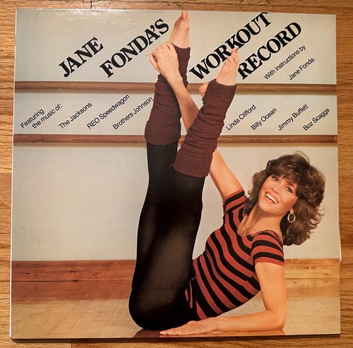 Jane Fonda Workout Exercise New & Improved -2X CBS 1984 -Vinyl-LP