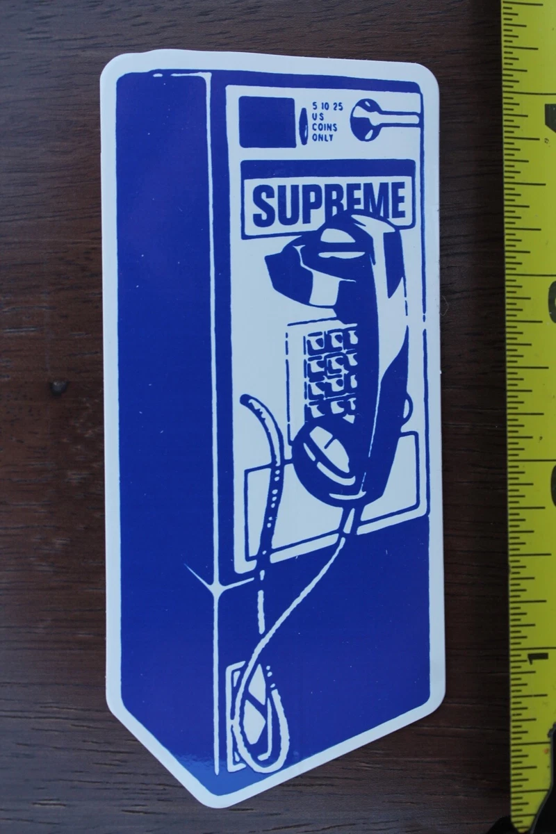 SUPREME Clothing Pay Phone Retro Blue Original Vintage