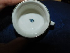 VINTAGE MINIATURE CHAMBERPOT RHYME & BLUE EYE INSIDE GOOD NIGHT SOUVENIR