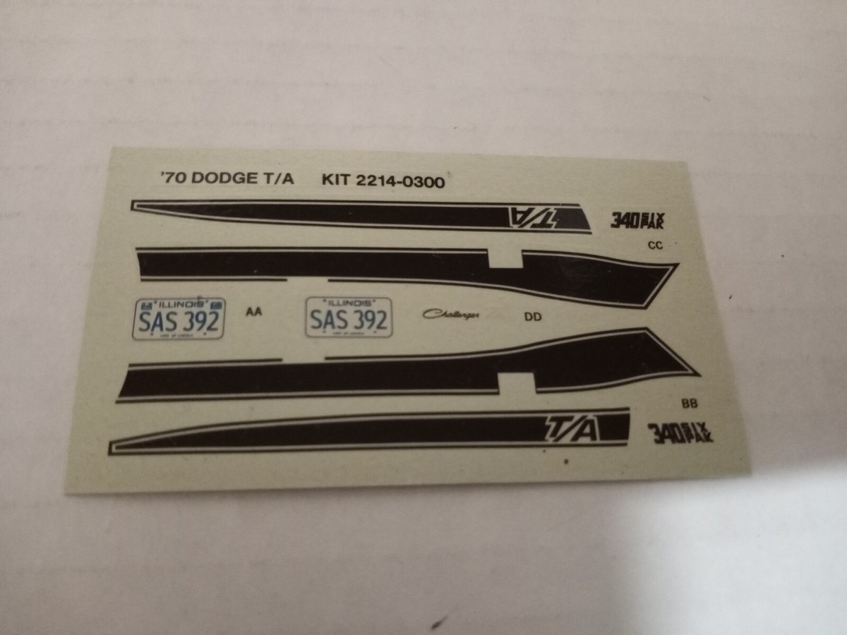 SEALED~MONOGRAM 1/24~1970 Dodge Challenger T/A~2214 Model