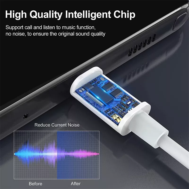 USB-C Type C to 3.5mm AUX Headphone Jack Adapter Lot For iPhone 16/Android Phone - Image 4 of 4