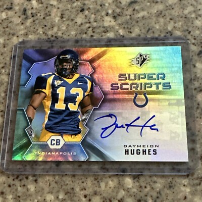 Daymeion Hughes 2007 SPx Super Scripts Autographs RC Auto Indianapolis Colts-NFL