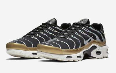 Nike W Air Max Plus Metallic Pack Black Gold Aluminum White 605112-055 Womens | eBay