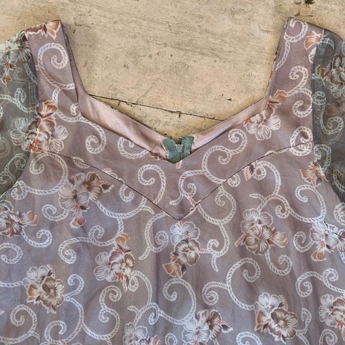 Vintage 1970’s Boho Designer Sid Greene Multi Print Dress Size 10 - Picture 5 of 9