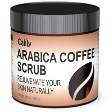 Calily Arabica Coffee Scrub 100% Natural  8.8oz Smooth Firm Hydrate-New/Sealed!