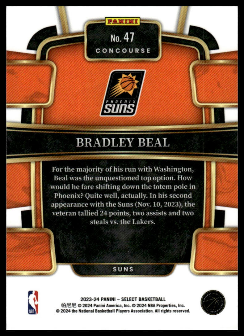 2023-24 Panini Select Bradley Beal #47 Blue (Retail Base) | eBay