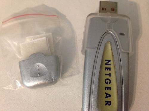 Netgear 54 Mbps Wireless USB 2.0 Adapter Model WG111V2 with Caps & Mounting Pads - 第 3/3 張圖片