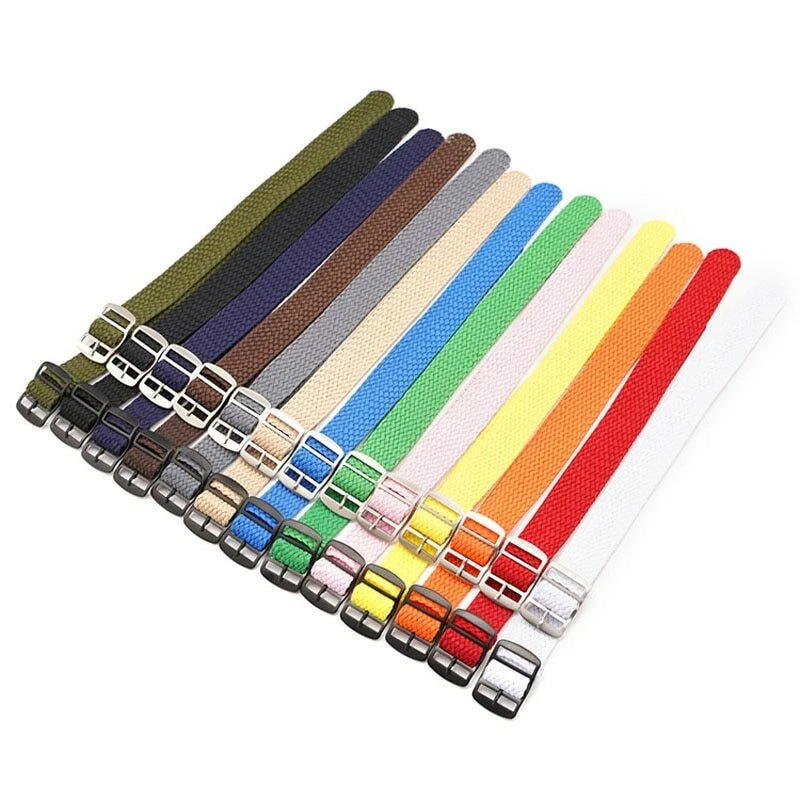No-hole Nylon Band 14-18mm 20mm 22mm Weave Fabric Watch Strap Canvas Wrist Belt - Image 2 of 4