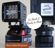 42 Watt Bright Flashlight w/ Battery Protector & USB Charger for Milwaukee M18