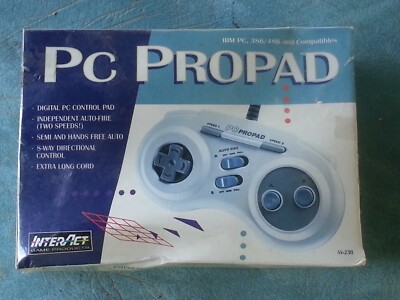 NEW  Vintage PC ProPad - 2-button Joypad for IBM PC's & compatible SV-230