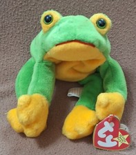 Rare "SMOOCHY the Frog" 1997 TY Beanie Baby w/ Tag Errors RETIRED