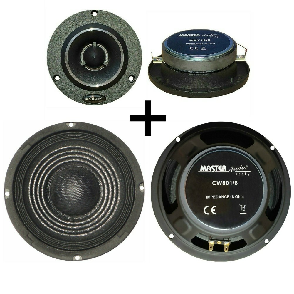 Sistema Casse DIY Master Audio CW801/8 e Tweeter BST12/8 8" Pro