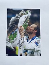 Signed Gareth Bale Real Madrid Champions League Autograph A4 Photo Wales COA