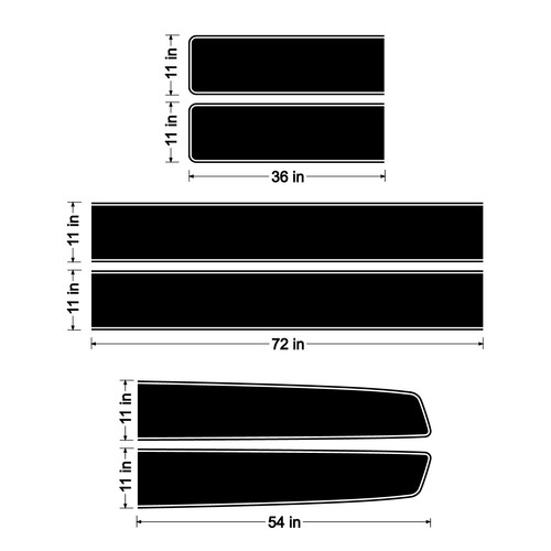For Chevy Corvette Rally Racing Stripes Vinyl Decals Graphics Car Sticker Kit - Picture 3 of 4