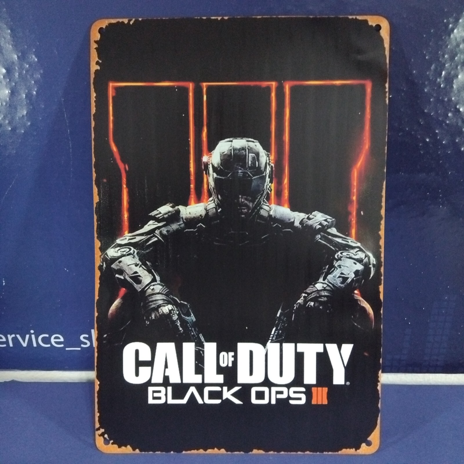 Targa Call of Duty Black Ops 3 Metallo 20x30cm - Arredo Gaming