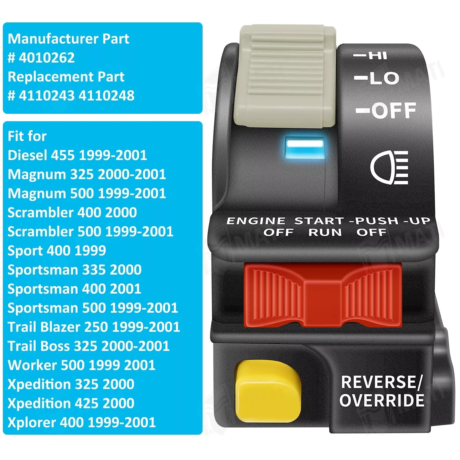 M MATI 4010262 4110243 4110248 Left Handlebar Switch Assembly for ...
