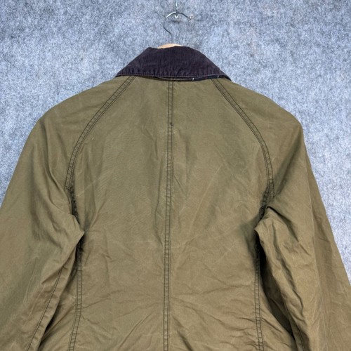 Barbour Wax Jacket Womens Size 10 Green 100% Waxed Cotton Classic Country Coat - Picture 11 of 19