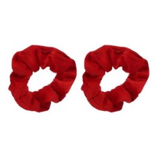 Motique Accessories Velvet Solid Scrunchies - Set of 2
