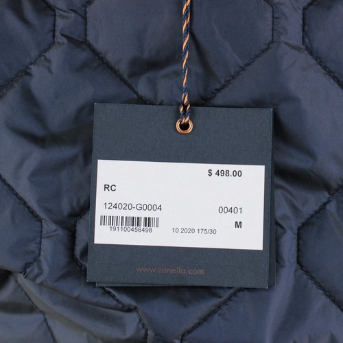 Zanella NWT 100% Polyester Rain Coat w/ Removable Vest Size M US In Solid Navy - Picture 12 of 13