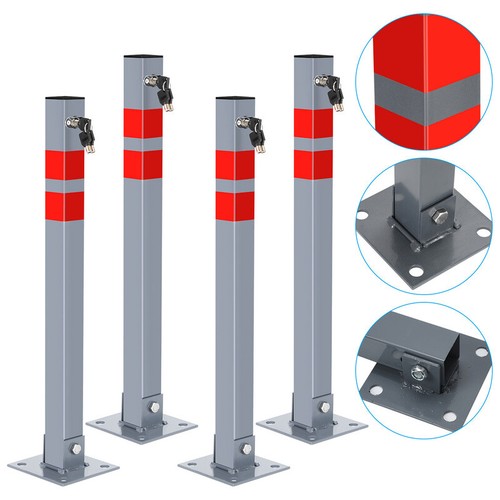 Absperrpfosten Ø50mm Klappbar Parkplatzsperre 1-5 Set abschließbar