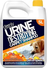 Cleenly Urine Destroying Enzyme Pet Carpet Shampoo Cleaning Detergent (5 Litres 6.58 per litre