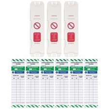 LIVELIFEBETTER® Ladder Tags - 3 Holders and 6 Ladder Inspection Tag Inserts -...