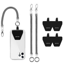 Phone Lanyard Tether with 4 Patch- 2  Phone Tether, 4  Phone Patch with Adhes...