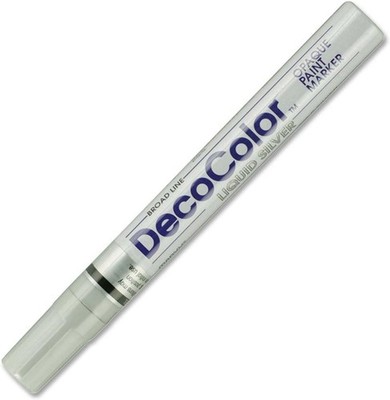 Marvy Uchida DecoColor Broad Point Paint Markers 1 Count (Pack of 1), Silver 